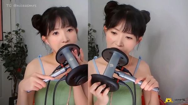 芝麻对辣ASMR福利助眠 双人舔耳朵单边轮流口腔音